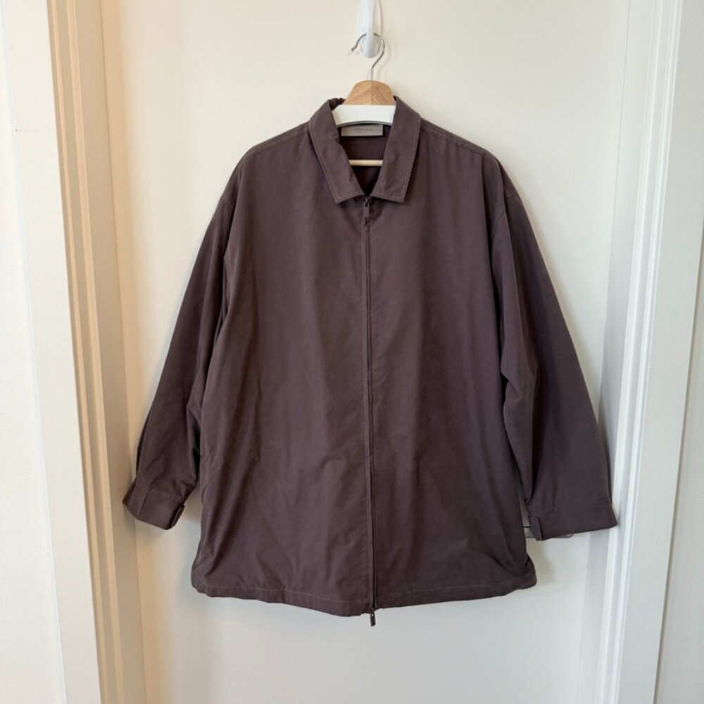 Fear Of God Essentials Full ZIp Oversized Jacket Purple Medium